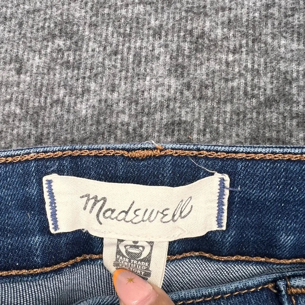 Madewell Curvy High-Rise Skinny Jeans Blue Tencel Blend Size 26 Ankle Boho Chic